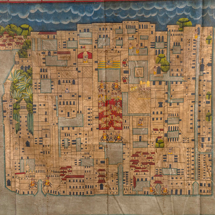 TEMPLE MAP SHRINATH JI PICHWAI PAINTING