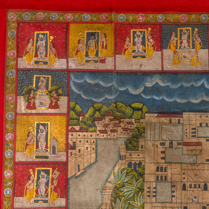 TEMPLE MAP SHRINATH JI PICHWAI PAINTING