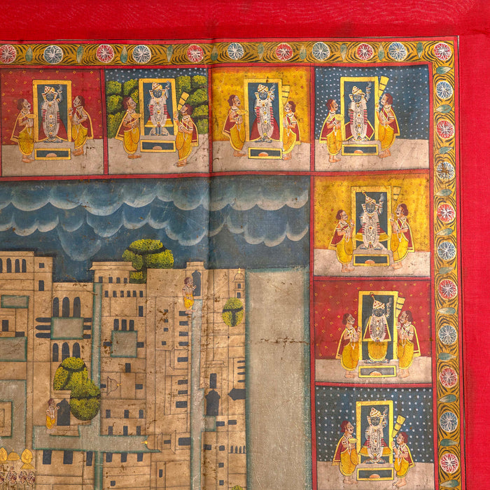 TEMPLE MAP SHRINATH JI PICHWAI PAINTING
