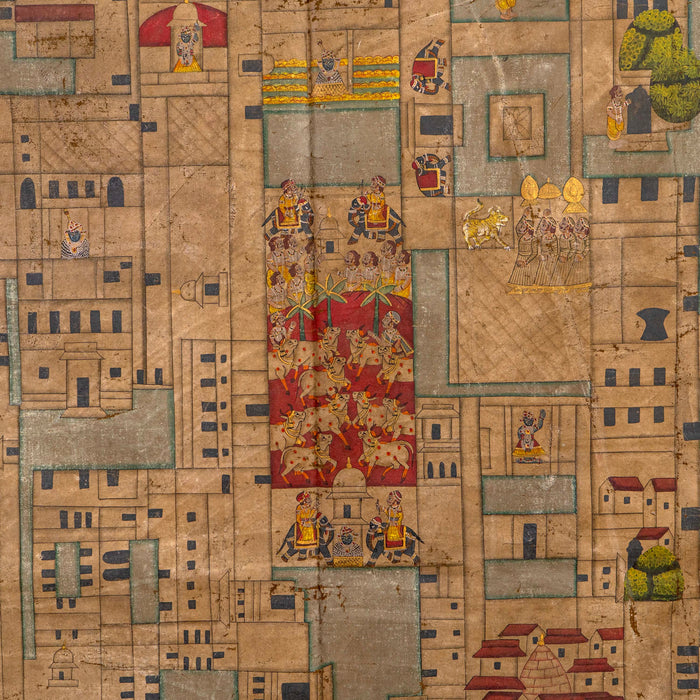 TEMPLE MAP SHRINATH JI PICHWAI PAINTING