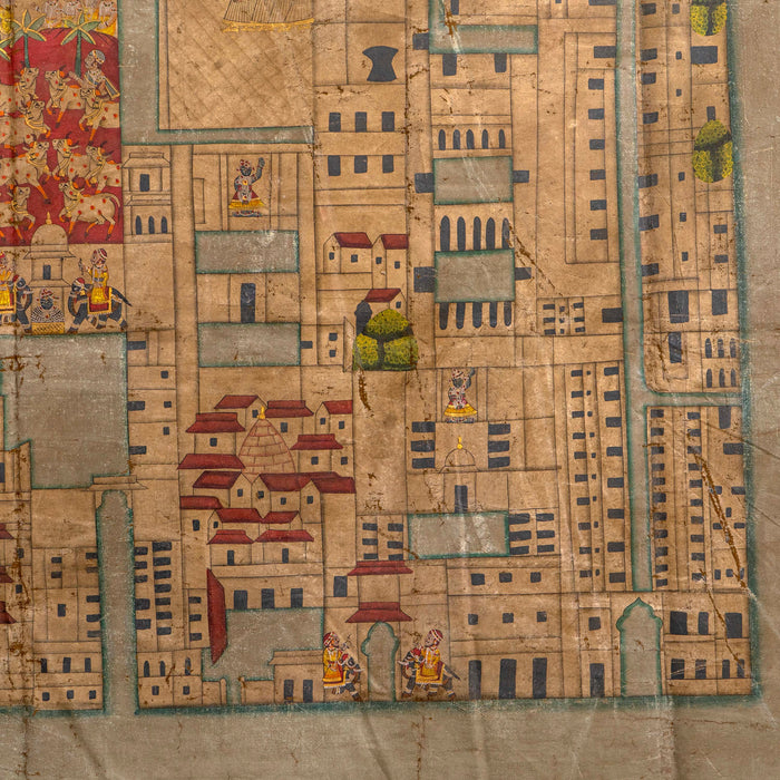 TEMPLE MAP SHRINATH JI PICHWAI PAINTING