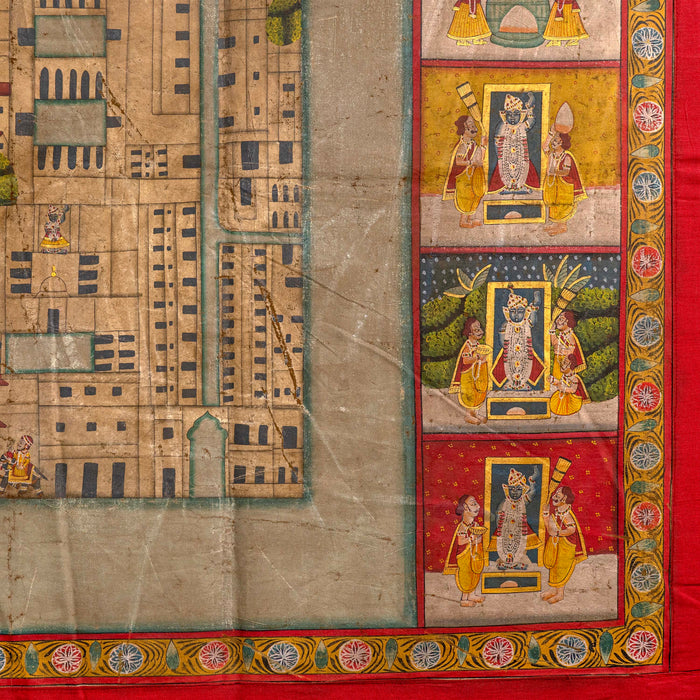 TEMPLE MAP SHRINATH JI PICHWAI PAINTING