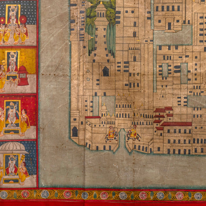 TEMPLE MAP SHRINATH JI PICHWAI PAINTING
