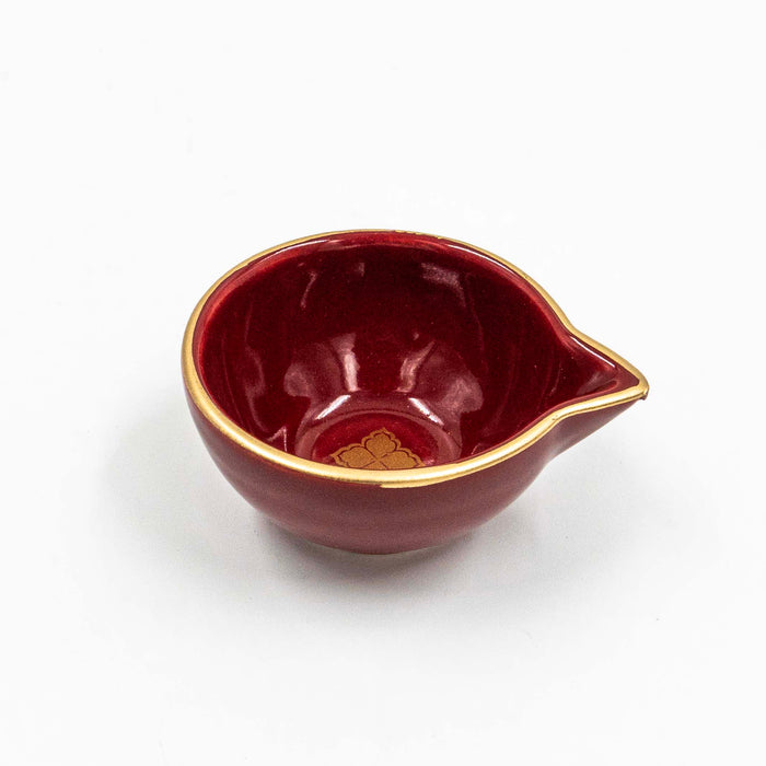 Nera Saaki Burgundy Diya (Set of 6)