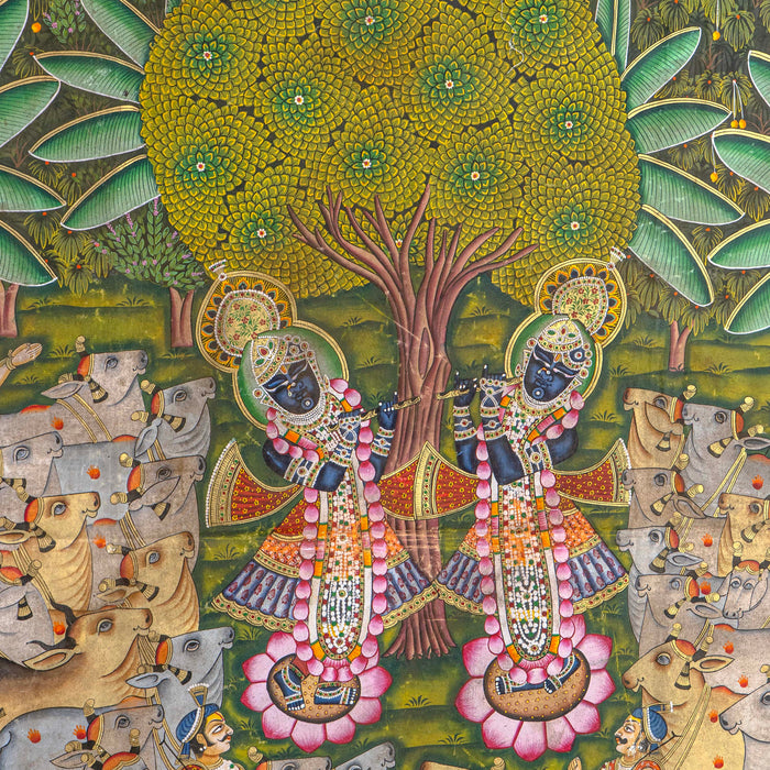 SHRIRATNJI & SHRI DAU BABA UTSAV SWAROOP PICHWAI PAINTING