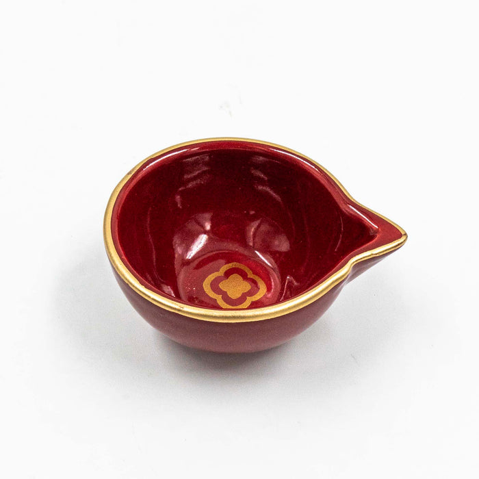 Nera Saaki Burgundy Diya (Set of 6)