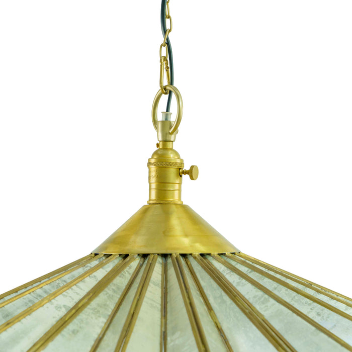 Brass Detail Flower Pendent Light