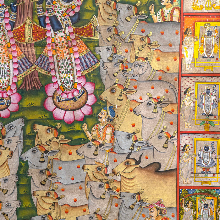 SHRIRATNJI & SHRI DAU BABA UTSAV SWAROOP PICHWAI PAINTING