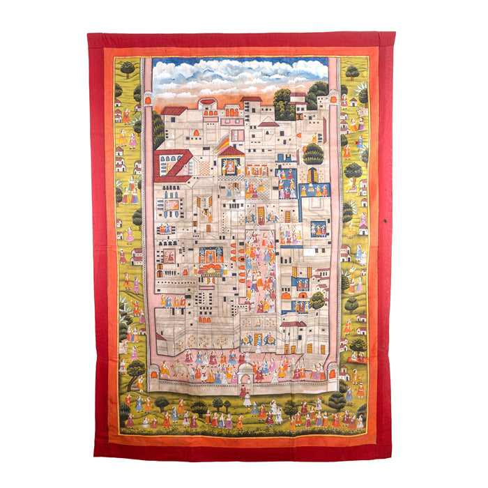 TEMPLE MAP OF SHRINATH JI TEMPLE PICHWAI PAINTING
