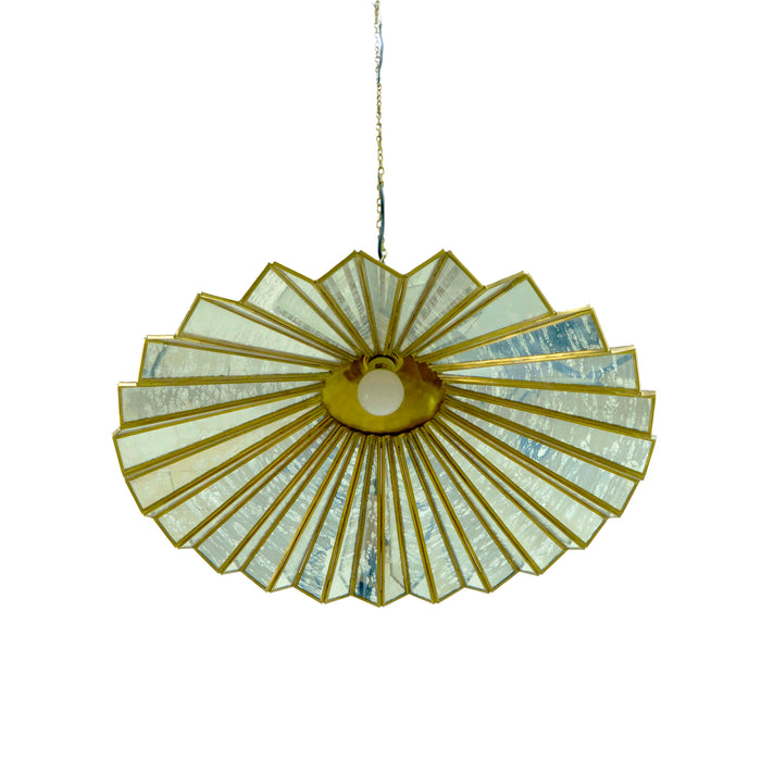 Brass Detail Flower Pendent Light