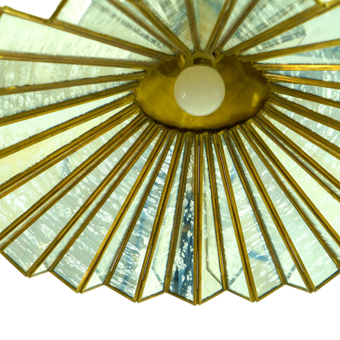 Brass Detail Flower Pendent Light