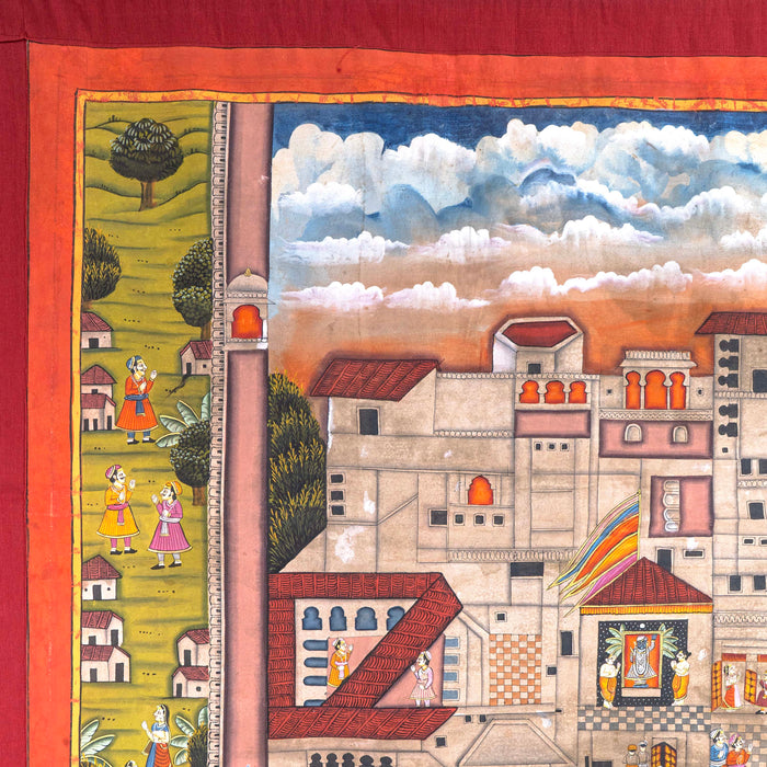 TEMPLE MAP OF SHRINATH JI TEMPLE PICHWAI PAINTING