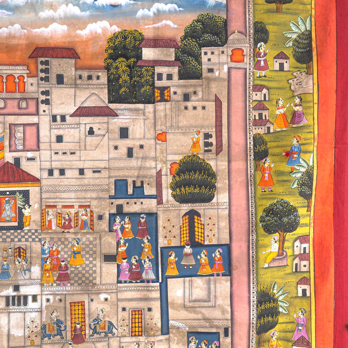 TEMPLE MAP OF SHRINATH JI TEMPLE PICHWAI PAINTING