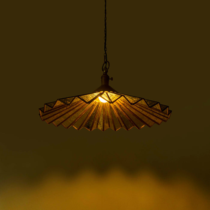 Brass Detail Flower Pendent Light