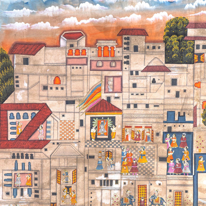 TEMPLE MAP OF SHRINATH JI TEMPLE PICHWAI PAINTING