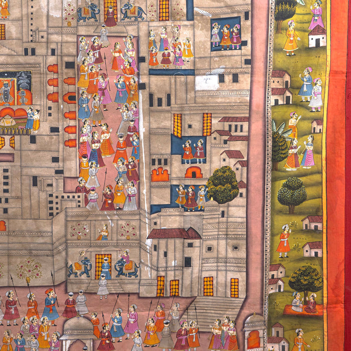 TEMPLE MAP OF SHRINATH JI TEMPLE PICHWAI PAINTING
