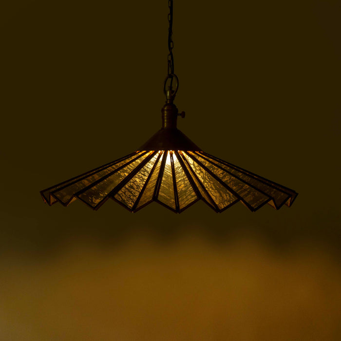 Brass Detail Flower Pendent Light