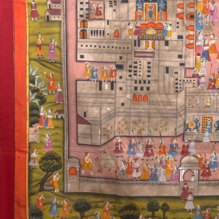 TEMPLE MAP OF SHRINATH JI TEMPLE PICHWAI PAINTING
