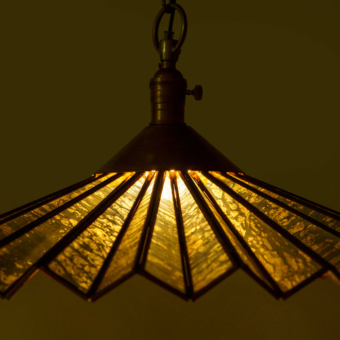 Brass Detail Flower Pendent Light