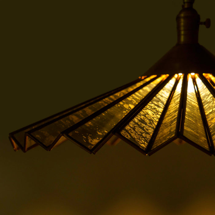 Brass Detail Flower Pendent Light