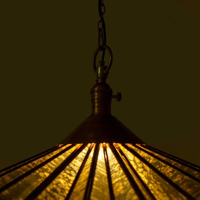 Brass Detail Flower Pendent Light