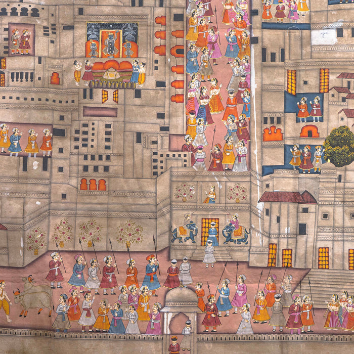 TEMPLE MAP OF SHRINATH JI TEMPLE PICHWAI PAINTING