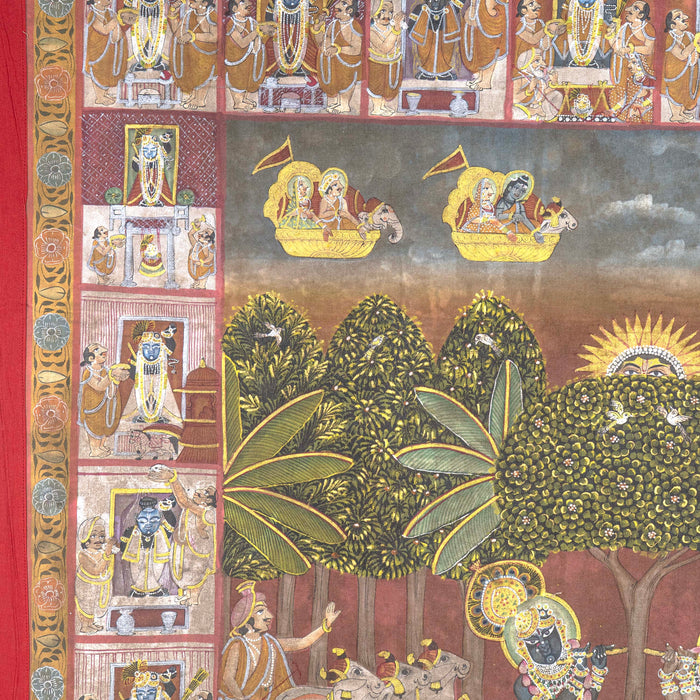 SHRI GOPASHTAMI LEELA AND SHRI DAADU UTSAV PICHWAI PAINTING