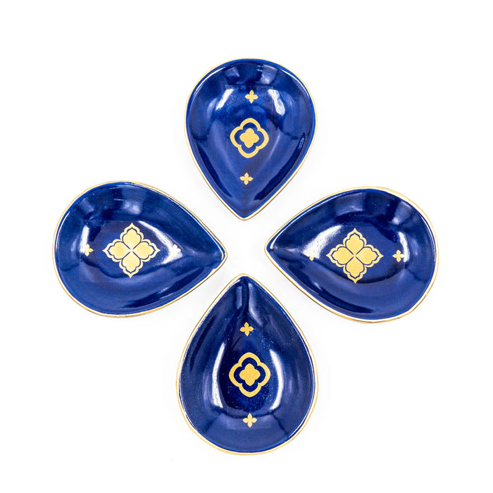 Nera Saaki Navy Diya (Set of 4)