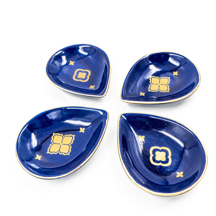 Nera Saaki Navy Diya (Set of 4)