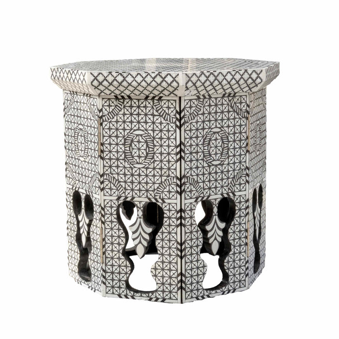Qasr Mango And Bone Side Table - Medium