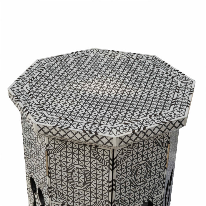 Qasr Mango And Bone Side Table - Medium