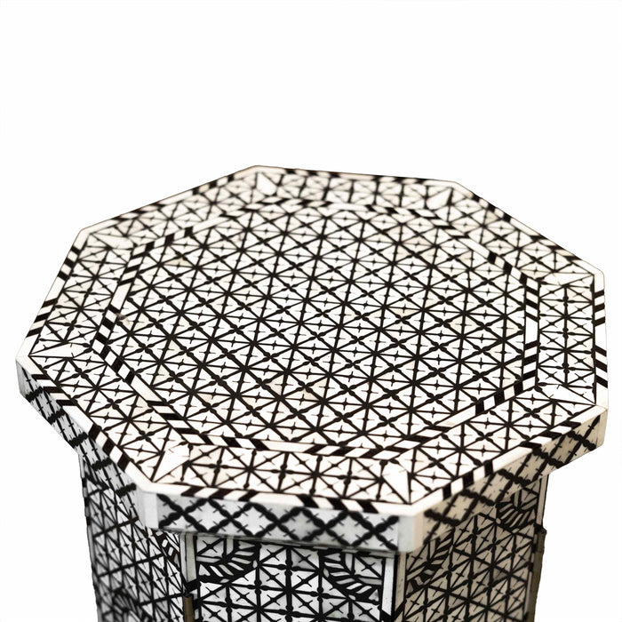 Qasr Mango And Bone Side Table - Large