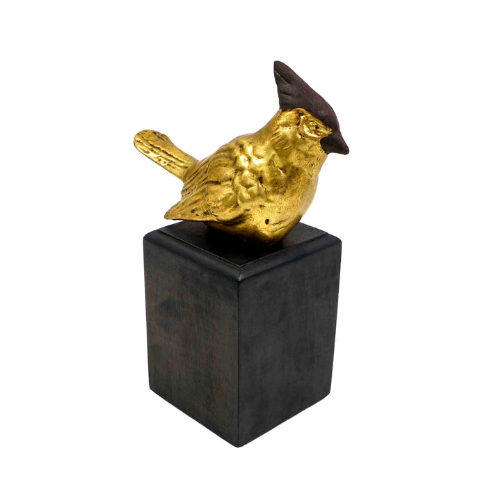 Woodpecker Decor Accent - Gold