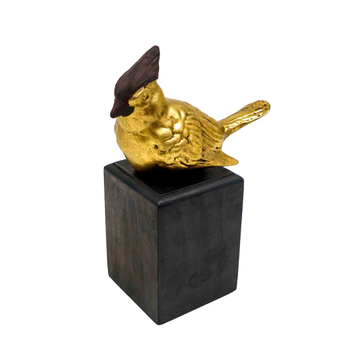 Woodpecker Decor Accent - Gold