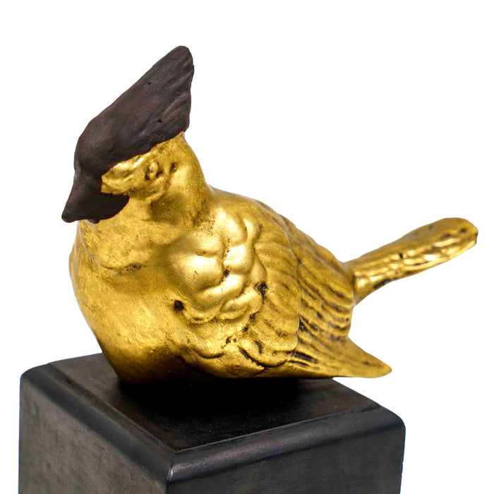 Woodpecker Decor Accent - Gold