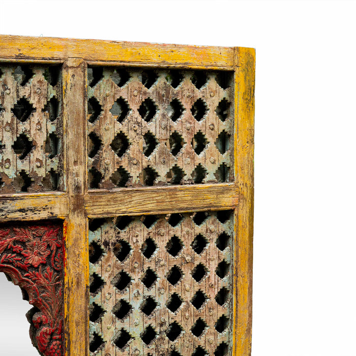 Musavvir Teak Wooden With Mirror Jharokha Panel