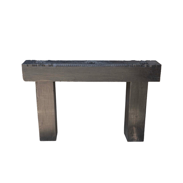 Maha Carved Console Table - Black