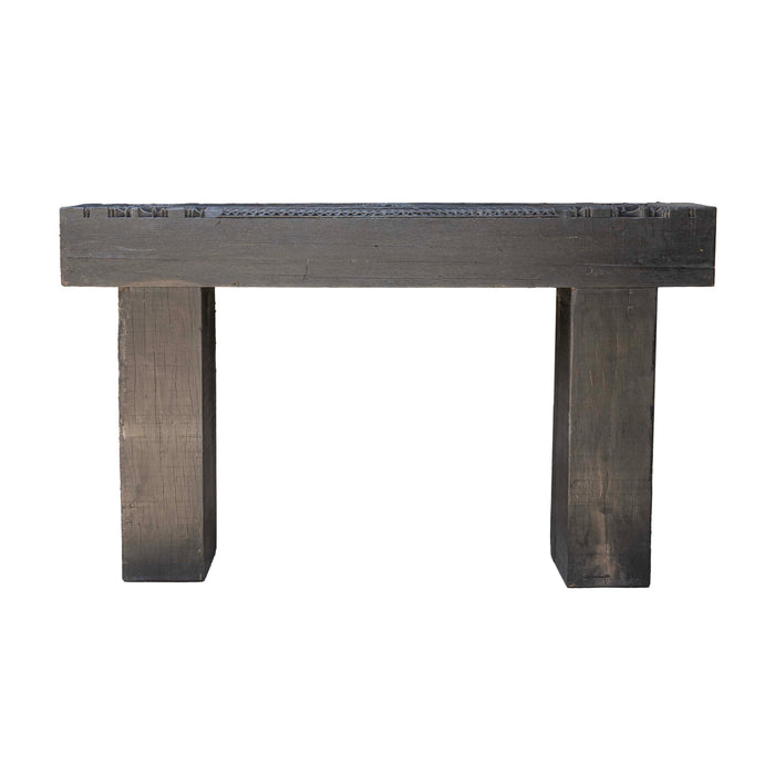 Maha Carved Console Table - Black