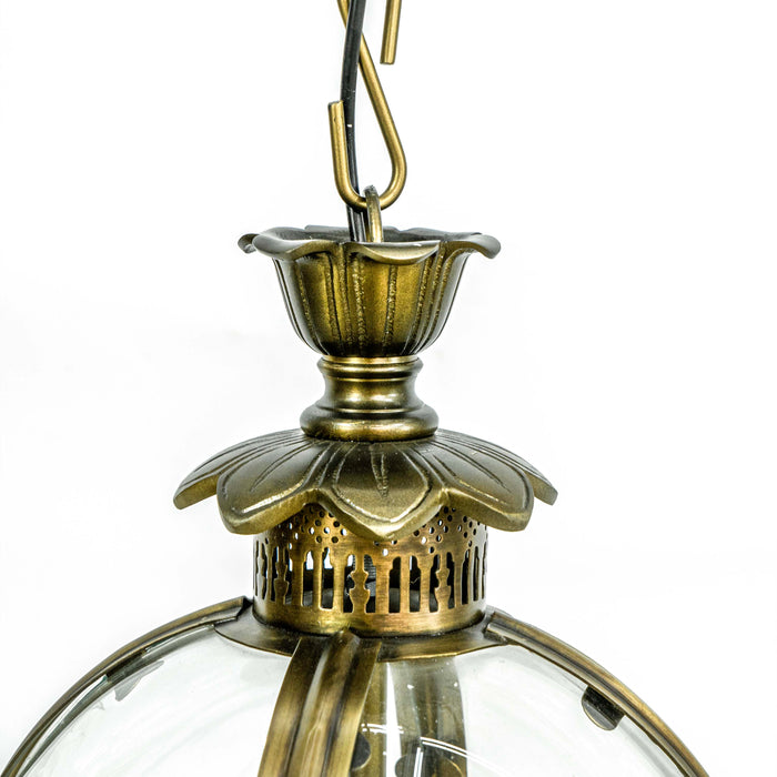 Marseille Dome Vintage Pendant Light Antique Brass