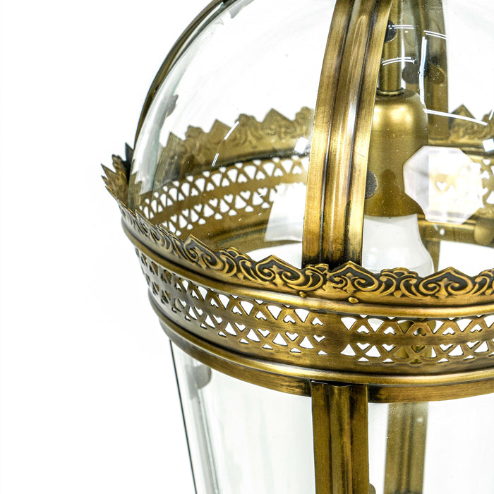 Marseille Dome Vintage Pendant Light Antique Brass