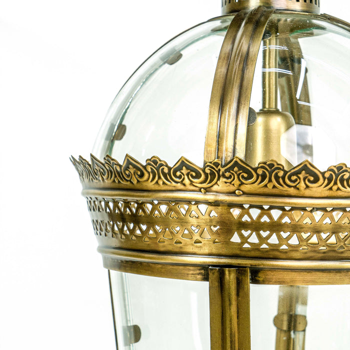 Marseille Dome Vintage Pendant Light Antique Brass