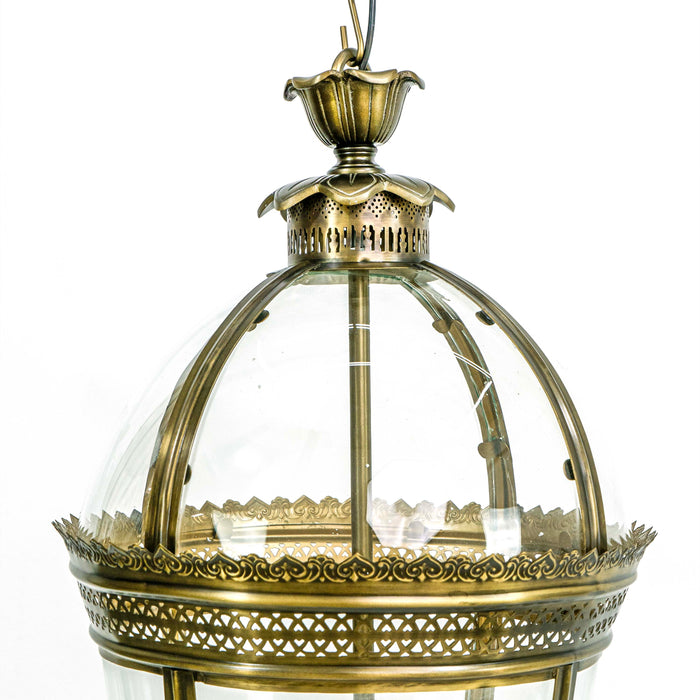 Marseille French Vintage Pendant Light Antique Brass