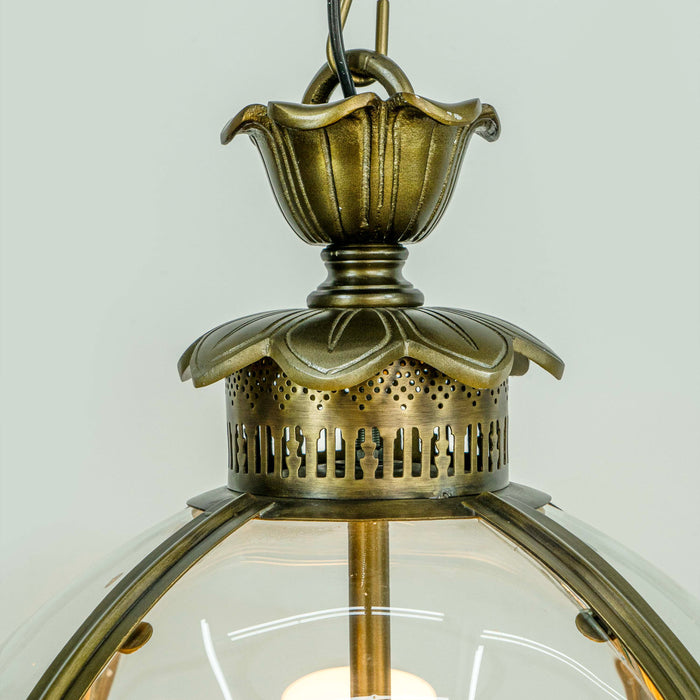 Marseille French Vintage Pendant Light Antique Brass