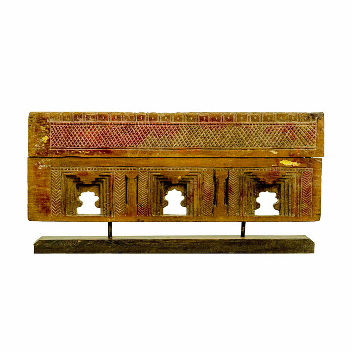 Qaryal Teak Wooden Iron Panel - Large