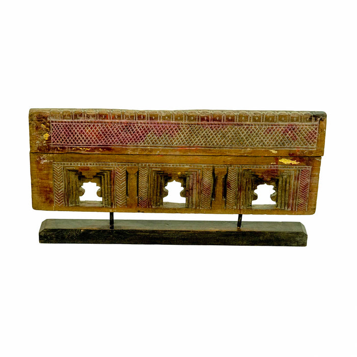Qaryal Teak Wooden Iron Panel - Large