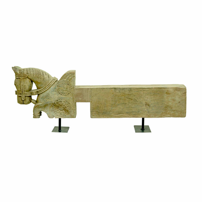 Rath Horse Teak Wooden On Iron Stand