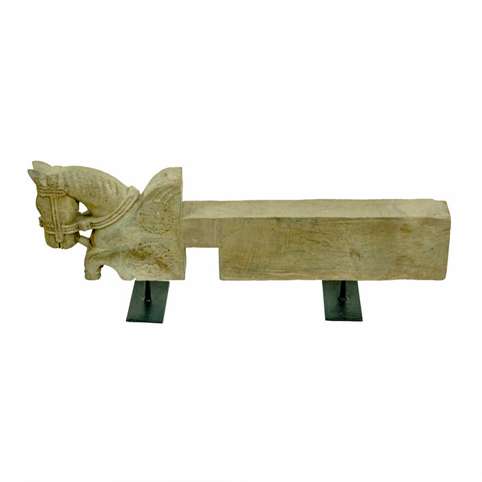 Rath Horse Teak Wooden On Iron Stand