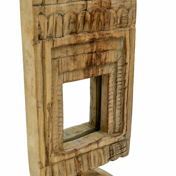 Qarya Teak Wooden Iron Panel - Small