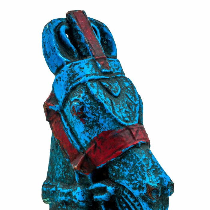 Ashwa Horse Teak Wooden On Iron Stand