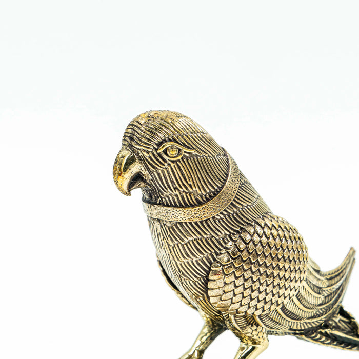 Antique Brass Parrot Artefact